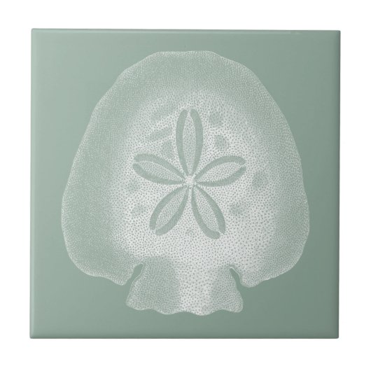 Silhouette Sand Dollar Tegeltje (Voorkant)