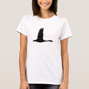 Silhouette sauvage volante d'oie - T-shirt