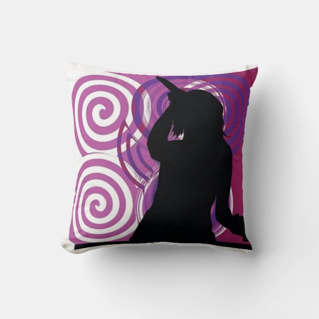 Silhouette Singer Pillow Kussen (Voorkant)