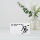 Silhouette Snowboard Cartes de visite (Debout devant)