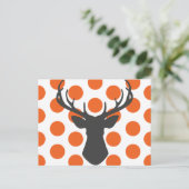 Silhouette Stag Head Briefkaart (Staand voorkant)