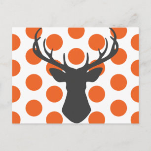 Silhouette Stag Head Briefkaart