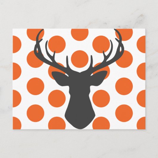 Silhouette Stag Head Briefkaart (Voorkant)