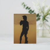 Silhouette Statue David Florence Italië Briefkaart (Staand voorkant)