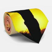 silhouette Sunset Helicopter Golf Stropdas (Opgerold)