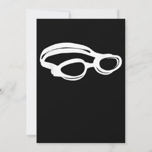Silhouette Swimming Lover Swim Goggles Funny Swimm Feestdagenkaart