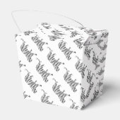 Silhouette Tiger Black en White Bedankdoosjes (Achterkant)