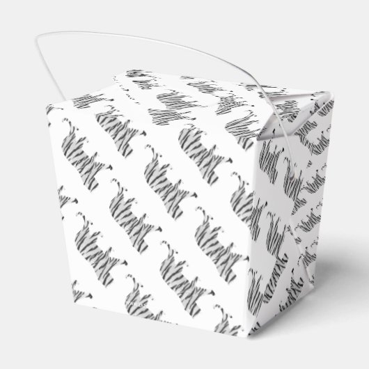 Silhouette Tiger Black en White Bedankdoosjes (Achterkant)