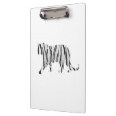 Silhouette Tiger Black en White Klembord (Links)