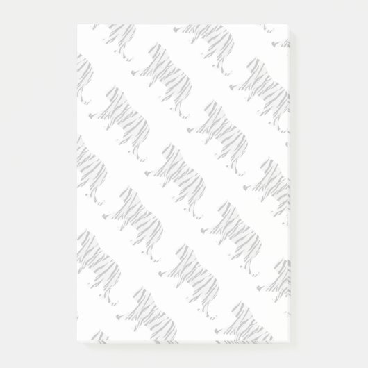 Silhouette Tiger Black en White Post-it® Notes (Voorkant)