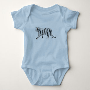 Silhouette Tiger Black en White Romper