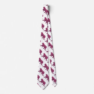 Silhouette Tiger roze en zwart Stropdas