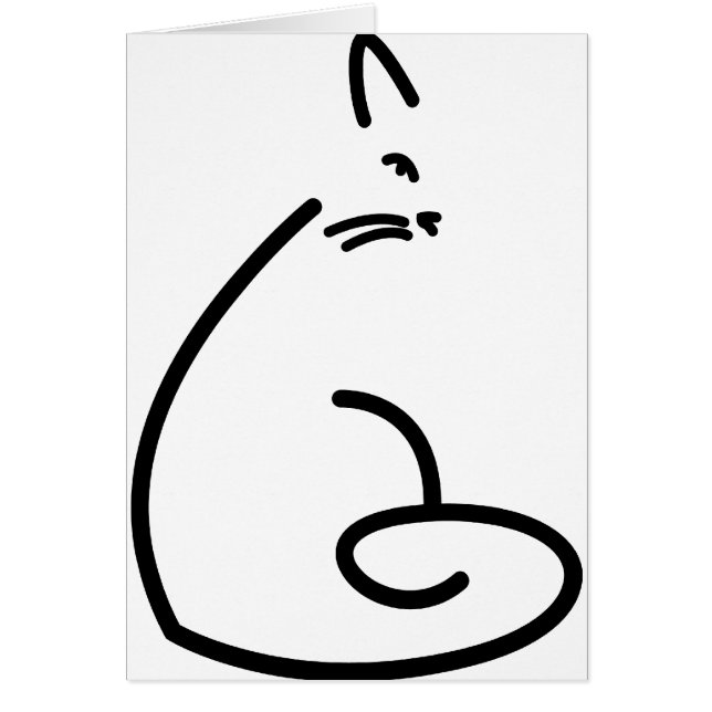 Silhouette tourbillonnante artistique de chat (Devant)