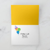 Silhouette Tropical Birthday Kaart (Binnen)