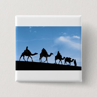 Silhouette van Camel Caravan Vierkante Button 5,1 Cm