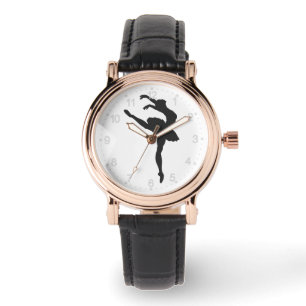 Silhouette van de ballerina horloge