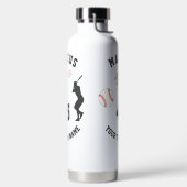 Silhouette van de Speler van de Ball van de Baseba Waterfles (Links)