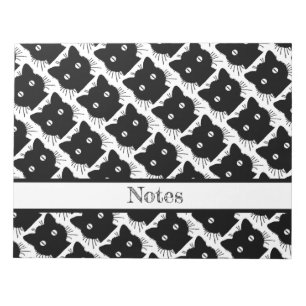 Silhouette van een afbeelding van een zwarte kat notitieblok