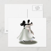 Silhouette van een dansende koppel briefkaart (Voorkant / Achterkant)