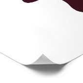 Silhouette van een Karate Fight. Achtergrond rode  Poster (Hoek)