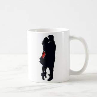 Silhouette van een kus (11 oz. mok koffie)