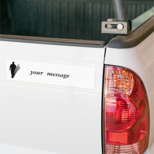 Silhouette van een Man Bumpersticker (Op Truck)