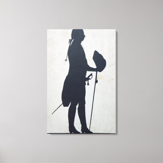 Silhouette van een Man Canvas Afdruk (Voorkant)