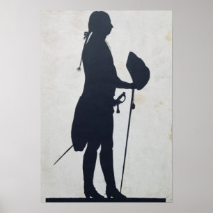 Silhouette van een Man Poster