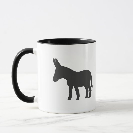 Silhouette van een mule mok (Links)