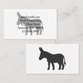 Silhouette van een mule visitekaartje (Voorkant / Achterkant)