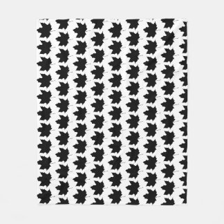 Silhouette van een paardenblad fleece deken