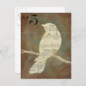 Silhouette van een vogel briefkaart (Voorkant / Achterkant)