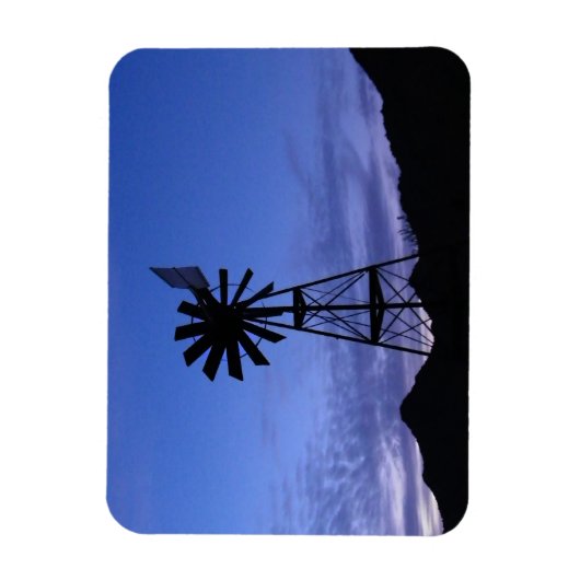 Silhouette van een windmolen magneet (Verticaal)