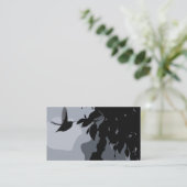 Silhouette van Hummingbird & Fushia Visitekaartje (Staand voorkant)