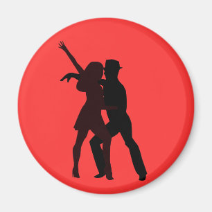 Silhouette van Salsa Dancers Magneet