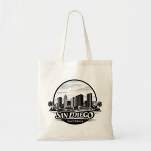 Silhouette van San Diego California Tote Bag