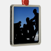 Silhouette van soldaten metalen ornament (Rechts)