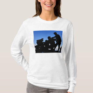 Silhouette van soldaten t-shirt