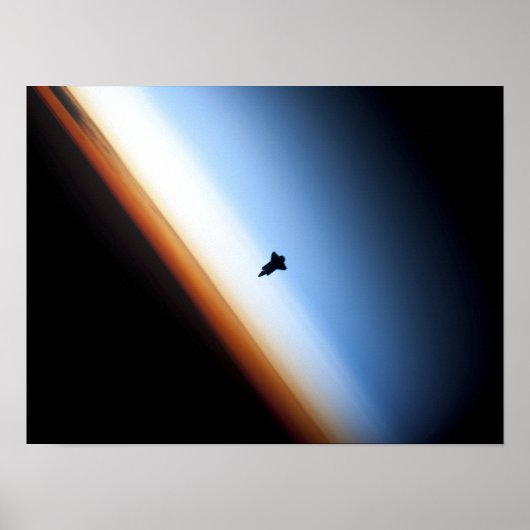 Silhouette van space shuttle Endeavor Poster (Voorkant)