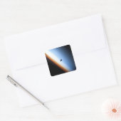 Silhouette van space shuttle Endeavor Vierkante Sticker (Envelop)