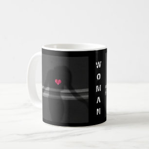 Silhouette van Vrouw, Bloemzand & Liefde Koffiemok
