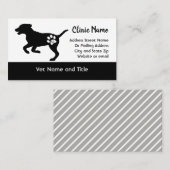 Silhouette vétérinaire de chien de carte de visite (Devant / Derrière)