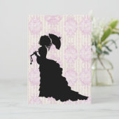 Silhouette victorienne Debutante Ball Invitation (Debout devant)