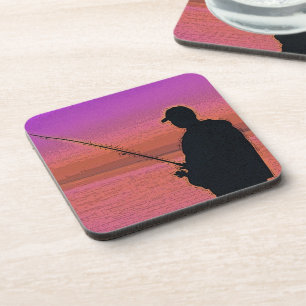 Silhouette Vist op Onderzetters voor zonnedigitale