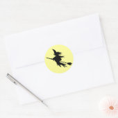 Silhouette volante sorcière | Stickers Halloween (Enveloppe)