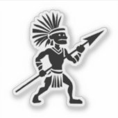 Silhouette Warrior Sticker (Voorkant)