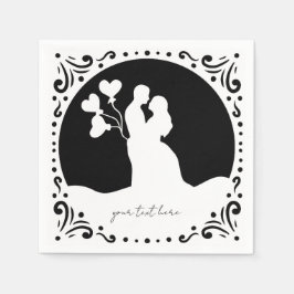 Silhouette Wedding Couple White paper luiers Servet