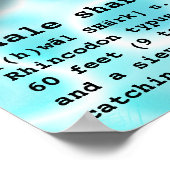 Silhouette Whale Shark met definitiestrand Poster (Hoek)