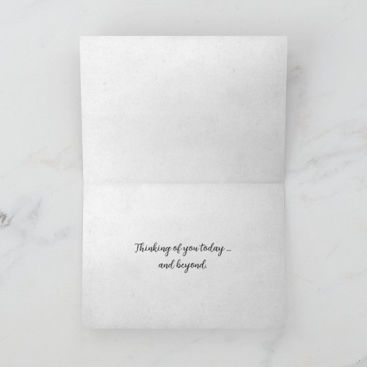 Silhouette Winter Tree met vogels Kaart (Binnen)