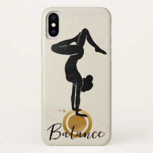 Silhouette yoga ondersteboven handstandaard, bevro iPhone x hoesje